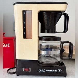 70s Vintage Melitta Aroma Plus 6 Cup Coffee Maker ACM 6-2B Beige Retro Tested